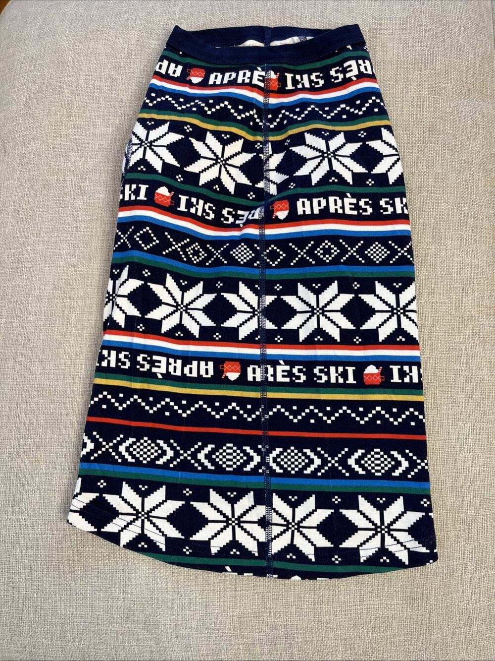 Hanna Andersson Size XL Dogs 100% Organic Cotton Ski Winter Snowflake Shirt